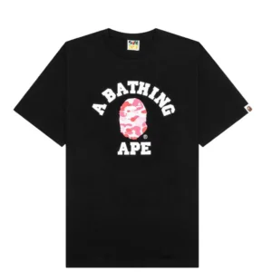 Bape ABC Camo College Tee/Black pink