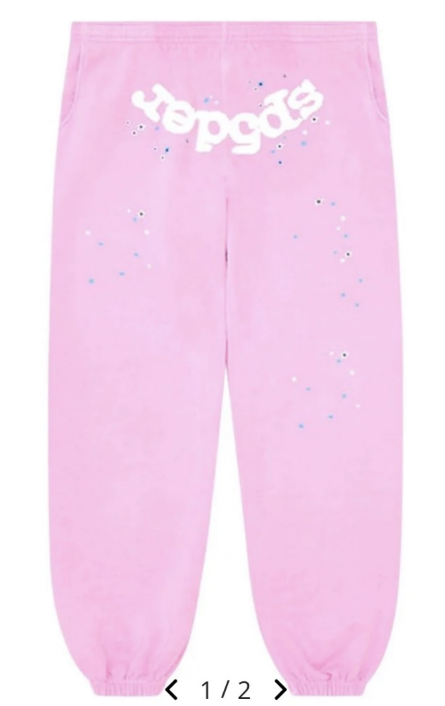 Sp5der Web Sweatpants/Pink