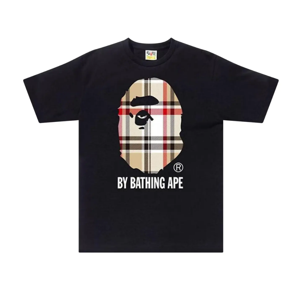 Bape Check By Bathing Ape Tee/Black