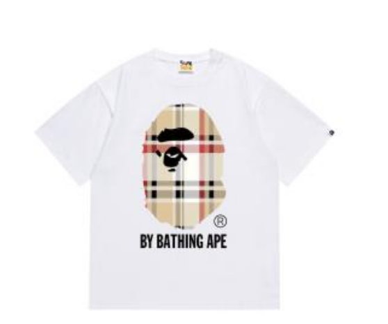 Bape Check By Bathing Ape Tee/White